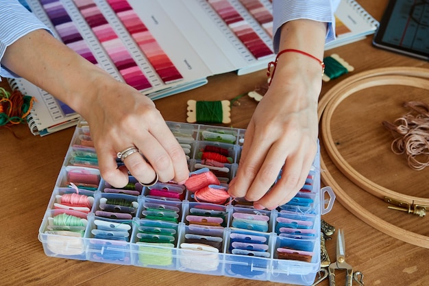 Zestaw próbek haftu